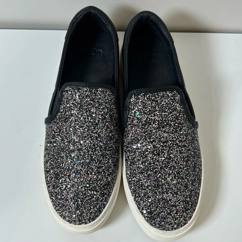 UGG Black Multi-Glitter Slip-On Shoes - Picture 4 of 15